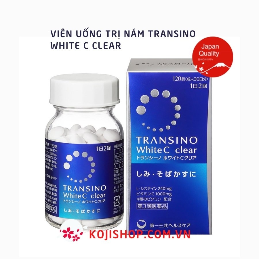 Viên uống trị nám Transino White C Clear trắng da