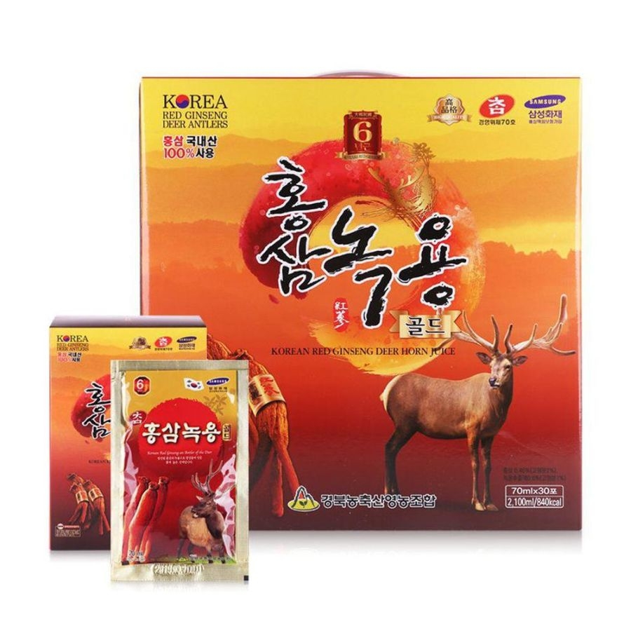 Nước hồng sâm nhung hươu Hàn Quốc - Hộp 30 gói