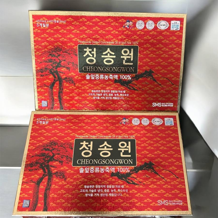 Viên tinh dầu thông đỏ Hàn Quốc Cheong Song Won hộp 180 viên