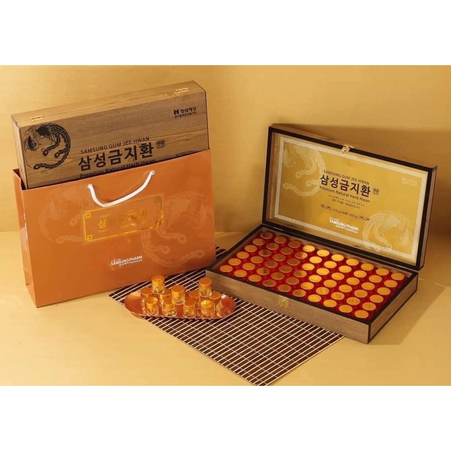 An cung ngưu hoàng Samsung Gum Hwan hộp gỗ 60 viên