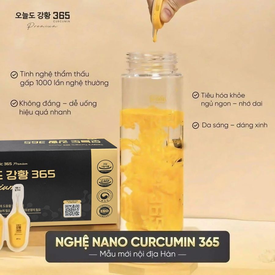 Tinh Nghệ Nano 365 Curcumin Premium 32 tép (Hộp đen)