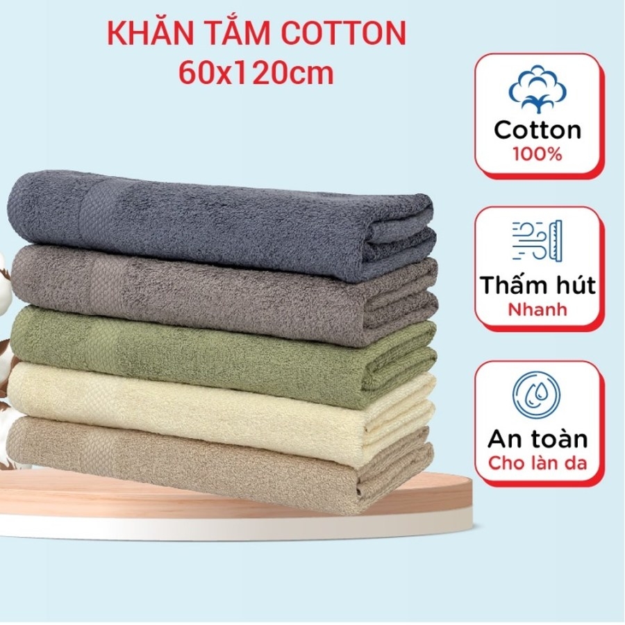 Khăn tắm Cotton S'Baby Takababy 60x120 cm