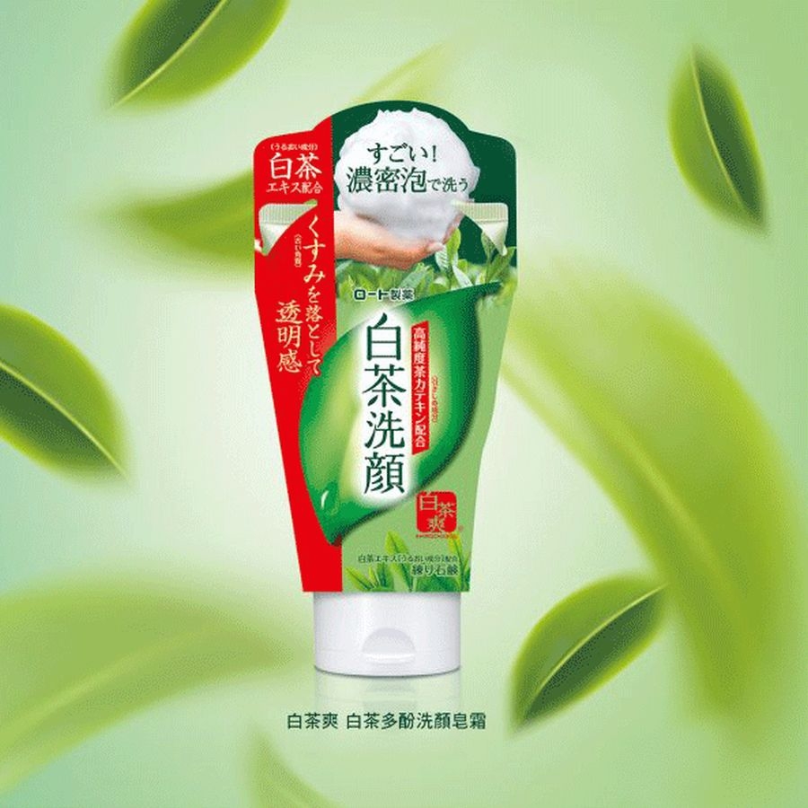 Sữa rửa mặt trà xanh Rohto Shirochasou tuýp 120g