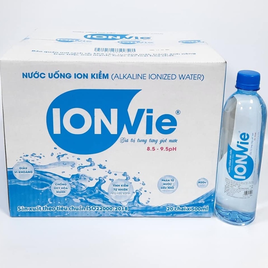 Nước uống ion kiềm IONVie công nghệ Nhật Bản chai 500ml