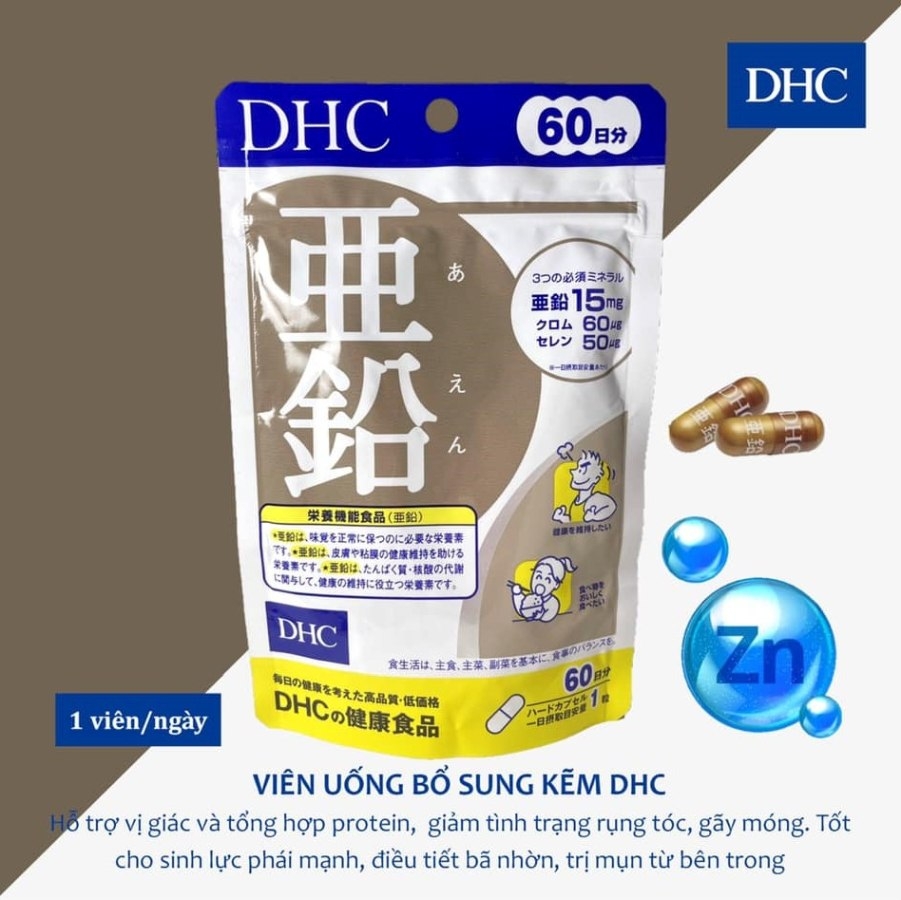 Viên bổ sung kẽm DHC 60 viên 60 ngày
