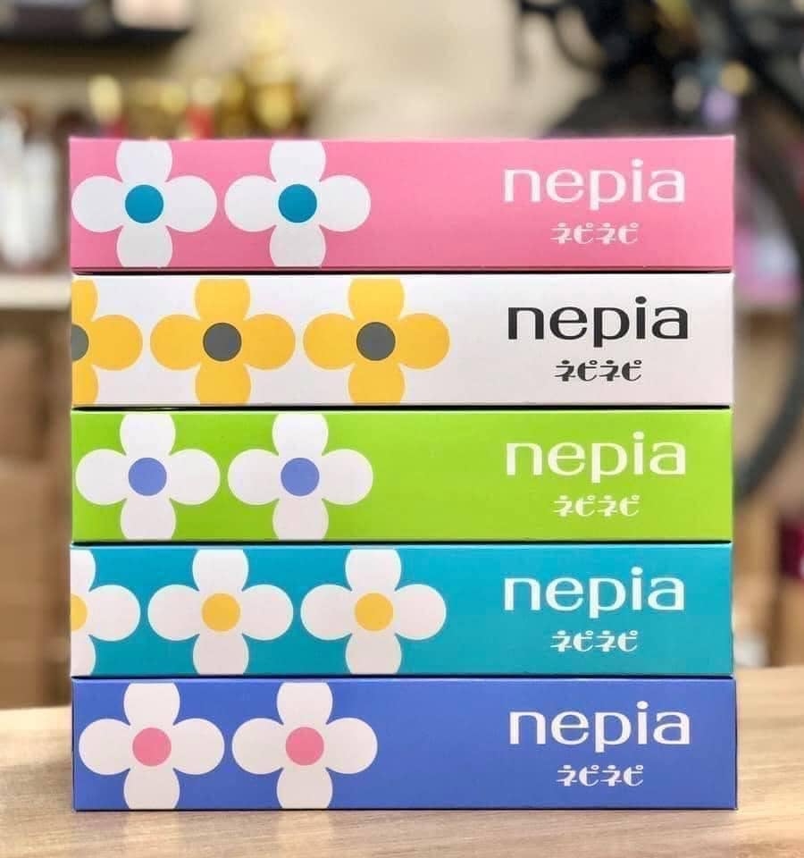 Giấy ăn khô Nepia hình hoa set 5 hộp Nhật Bản