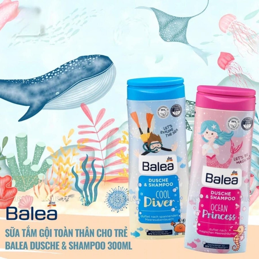 Sữa tắm gội Balea Kids 300ml
