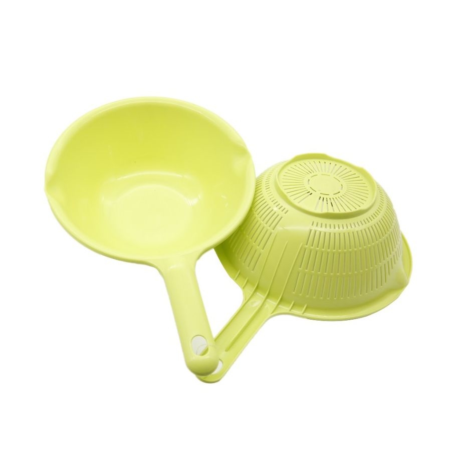 Bộ chậu rổ Sanada có tay cầm - xanh