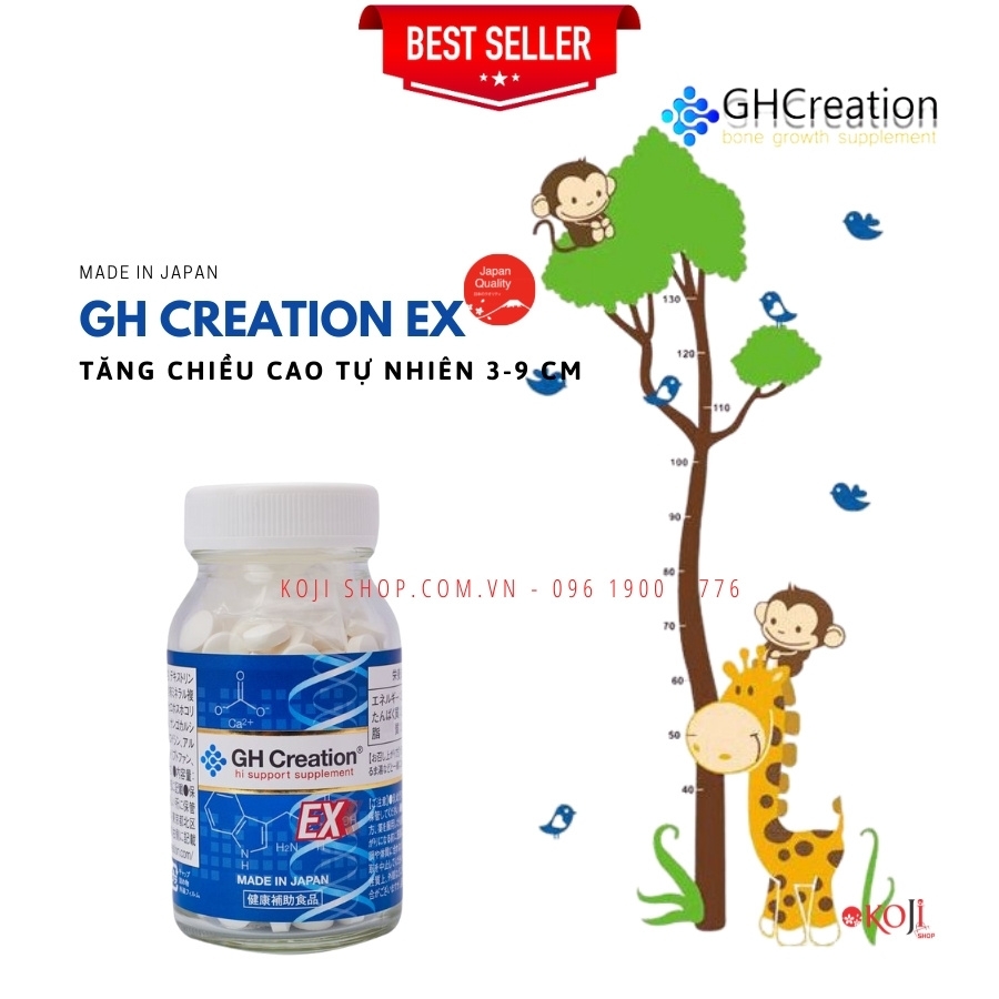Viên uống hỗ trợ tăng trưởng chiều cao GH Creation EX+ chính hãng