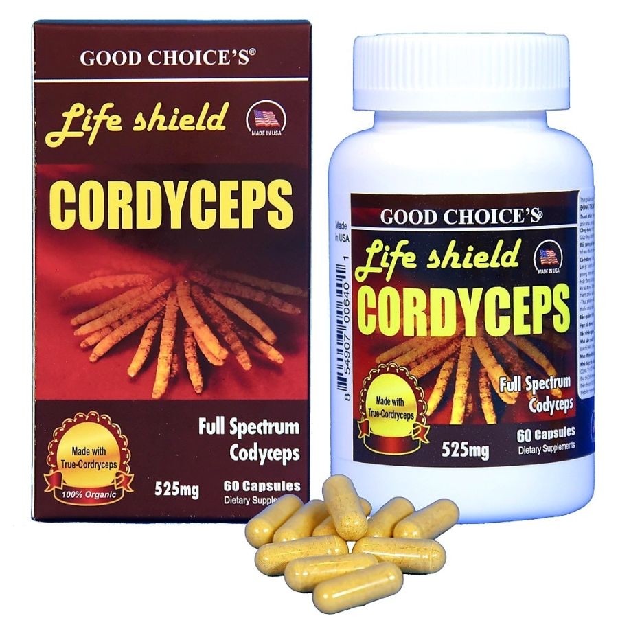 Viên uống Đông Trùng Hạ Thảo Cordyceps Life Shield 60 viên