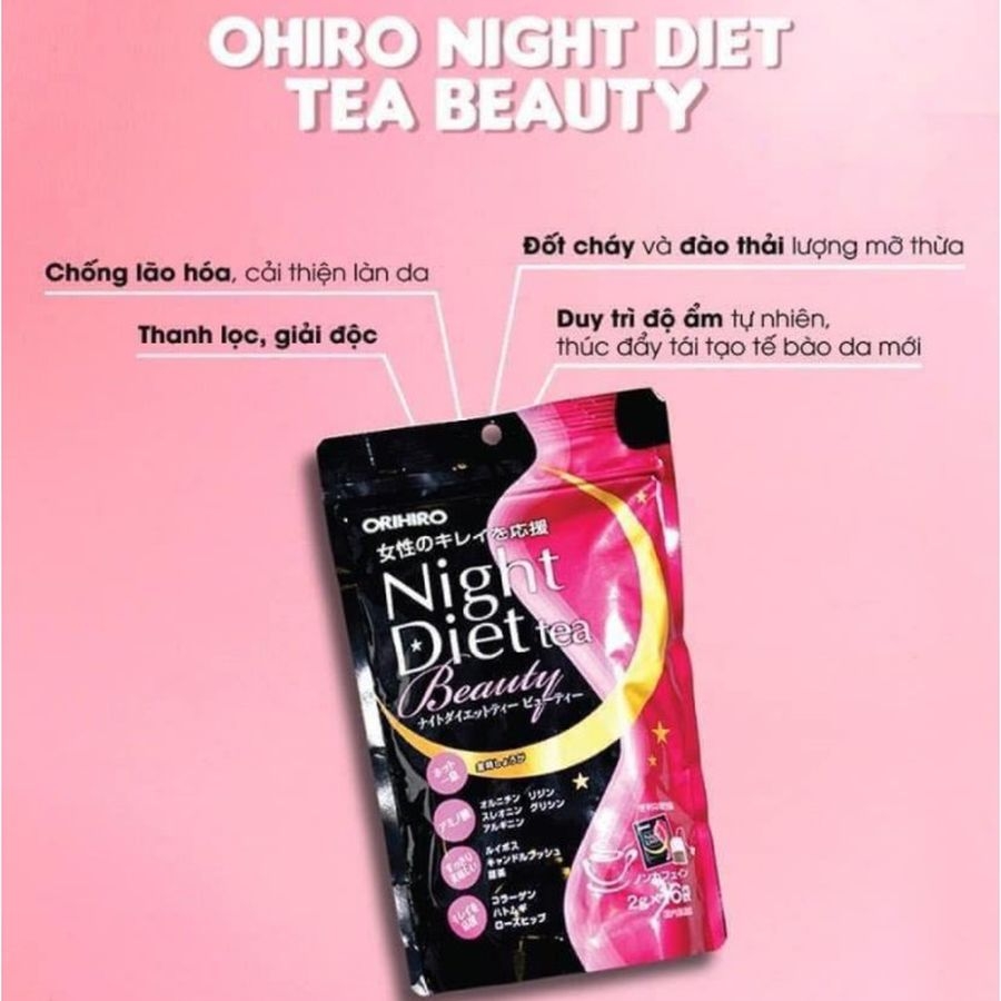 Trà giảm cân Orihiro Night Diet Beauty 16 gói