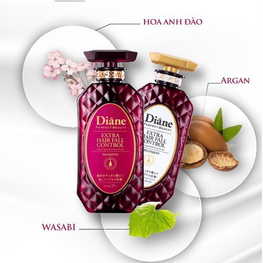Bộ dầu gội & dầu xả Moist Diane kiểm soát tóc yếu rụng, nhiều gàu