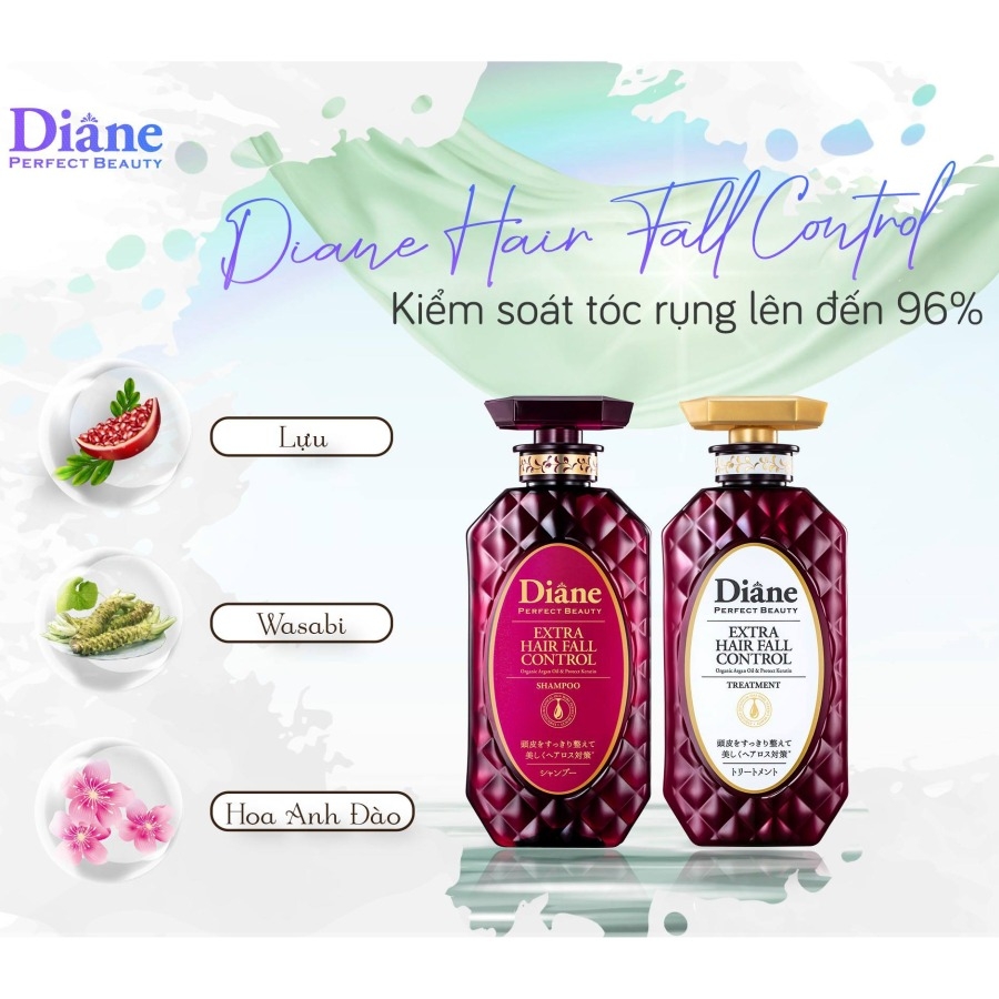 Bộ dầu gội & dầu xả Moist Diane kiểm soát tóc yếu rụng, nhiều gàu