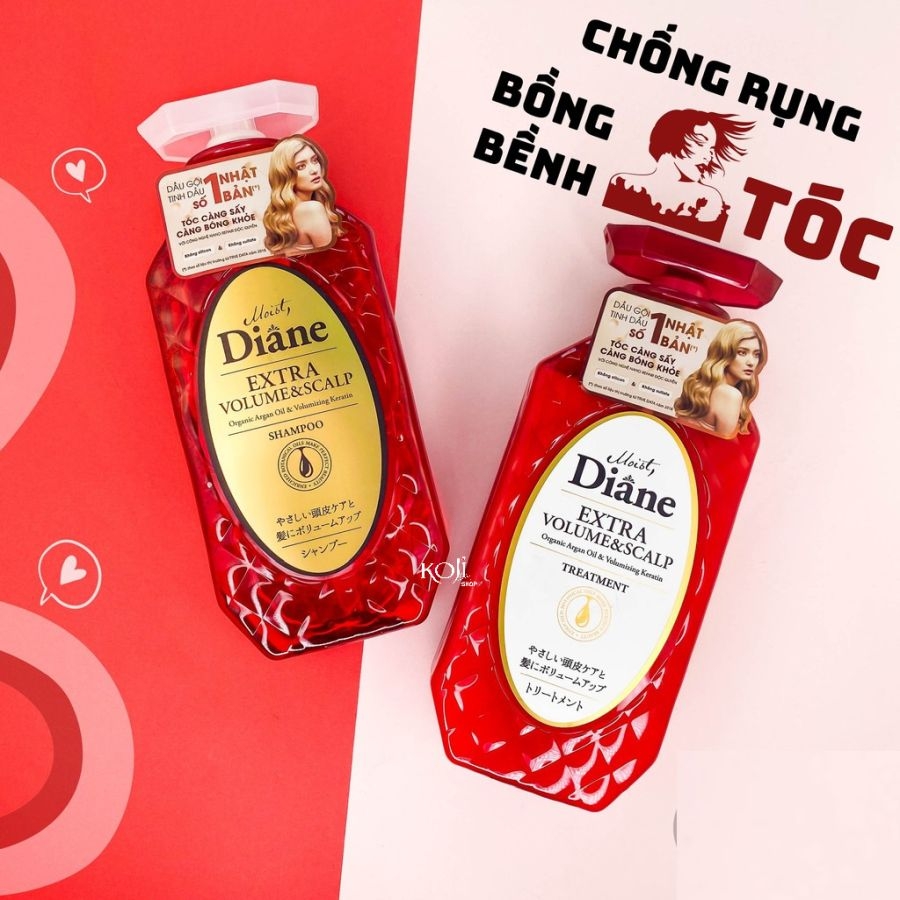 Bộ dầu gội & dầu xả Moist Diane hỗ trợ mọc tóc