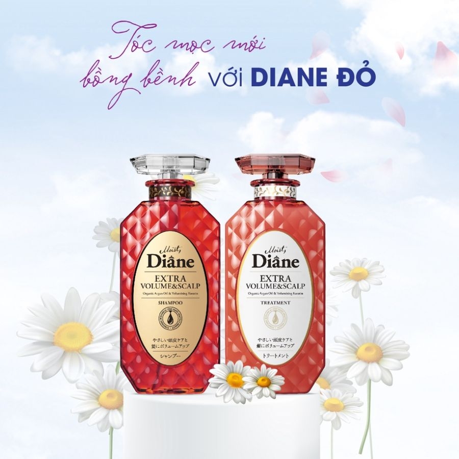 Bộ dầu gội & dầu xả Moist Diane hỗ trợ mọc tóc