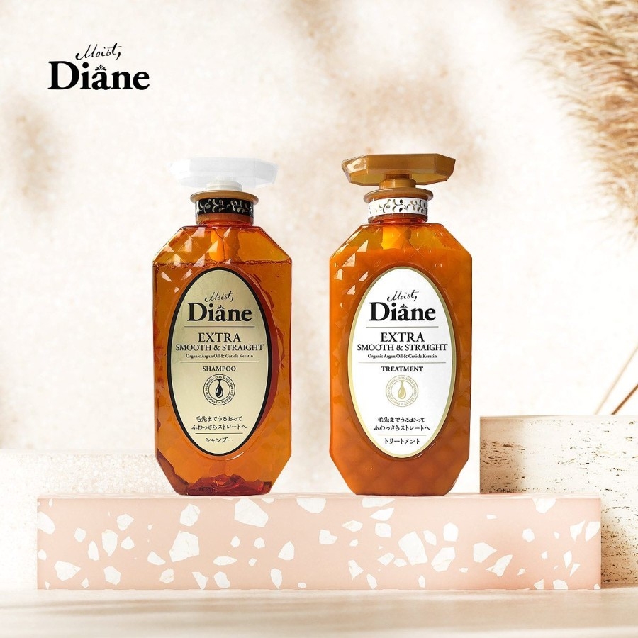 Bộ dầu gội & dầu xả vào nếp thẳng mượt Moist Diane Extra Smooth & Straight