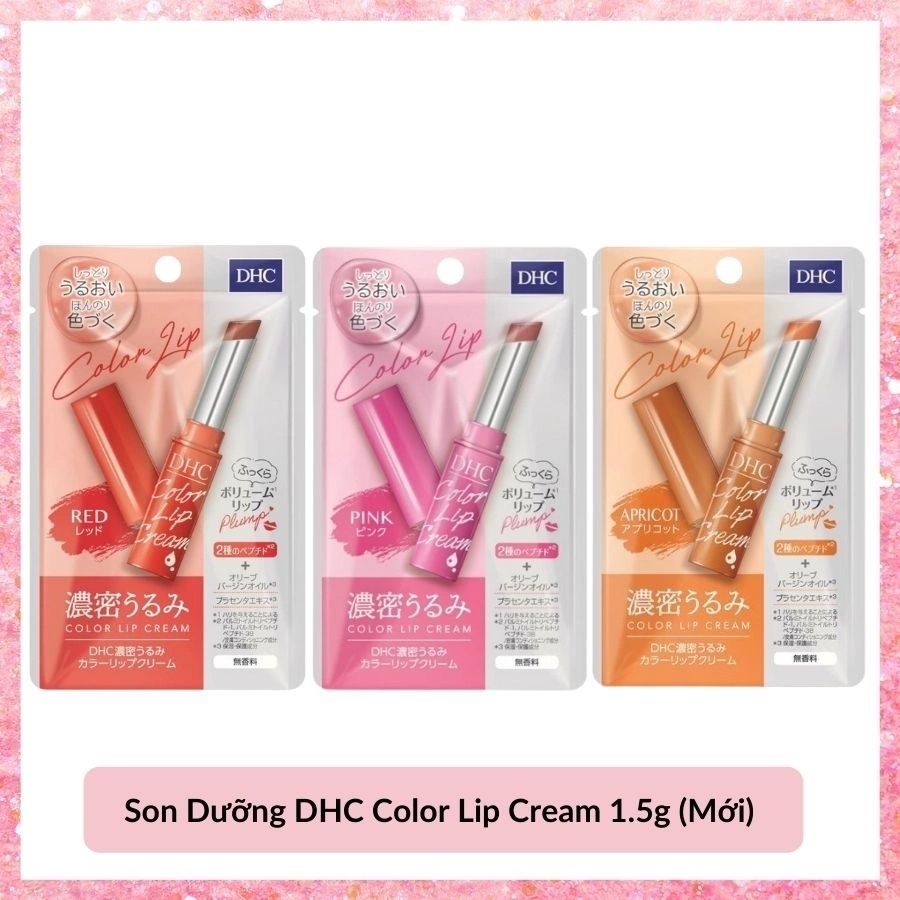 Son dưỡng môi DHC color lip cream 1.5g chiết xuất Olive - Màu đỏ