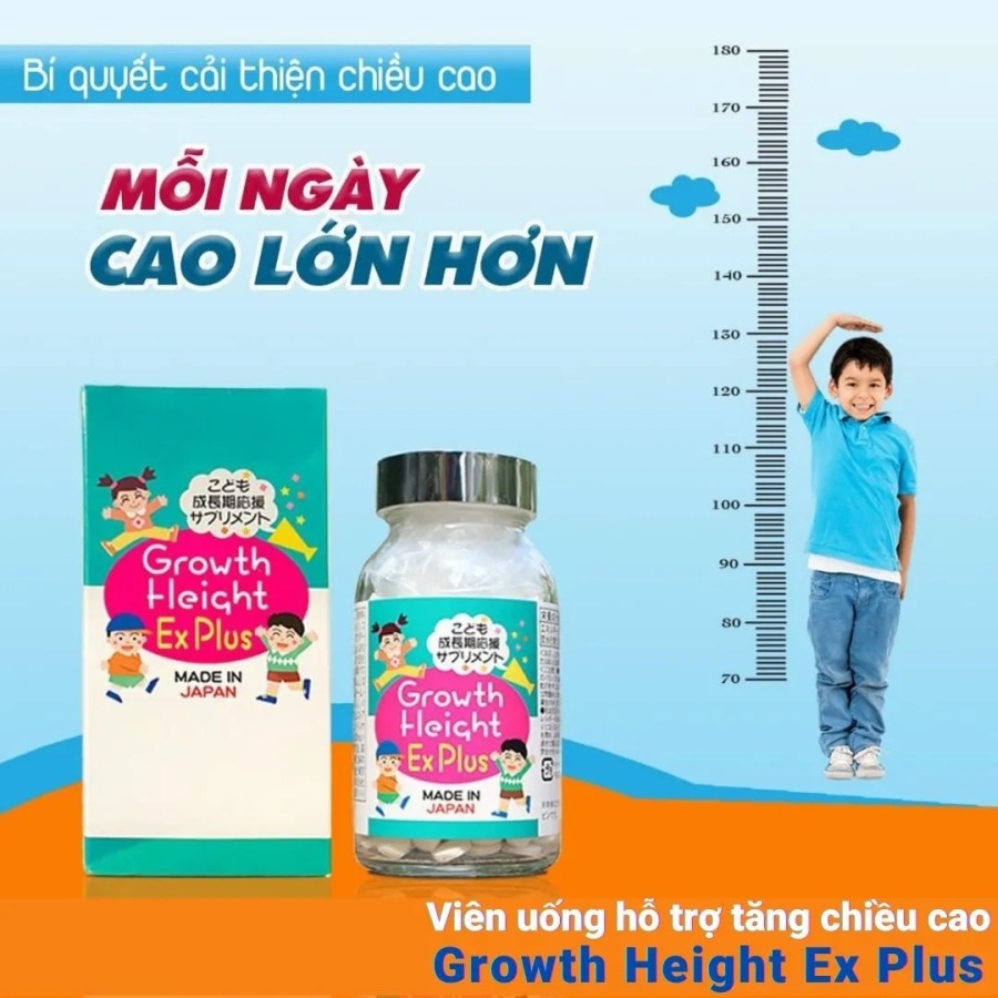 Viên uống hỗ trợ tăng chiều cao Growth Height EX Plus lọ 300 viên