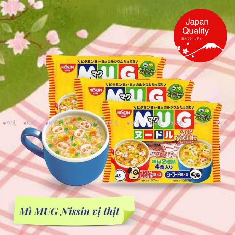 Mì MUG Nissin cho trẻ em set 4 gói