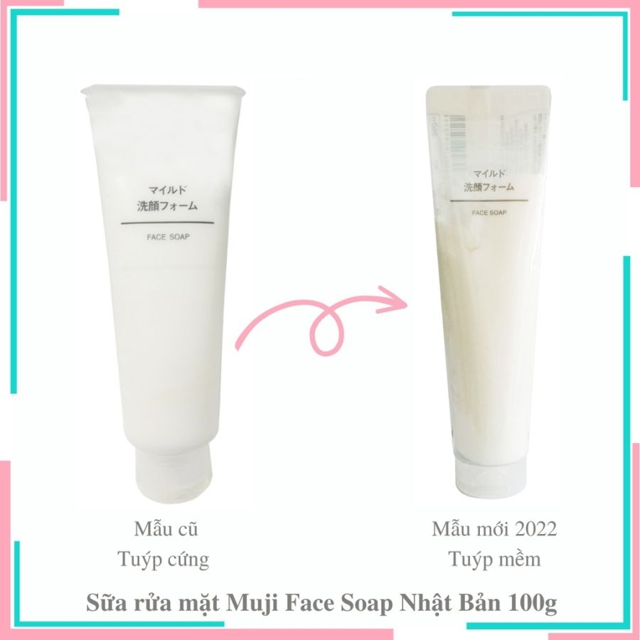 Sữa rửa mặt Muji Face Soap tạo bọt, dịu nhẹ cho da tuýp 100g