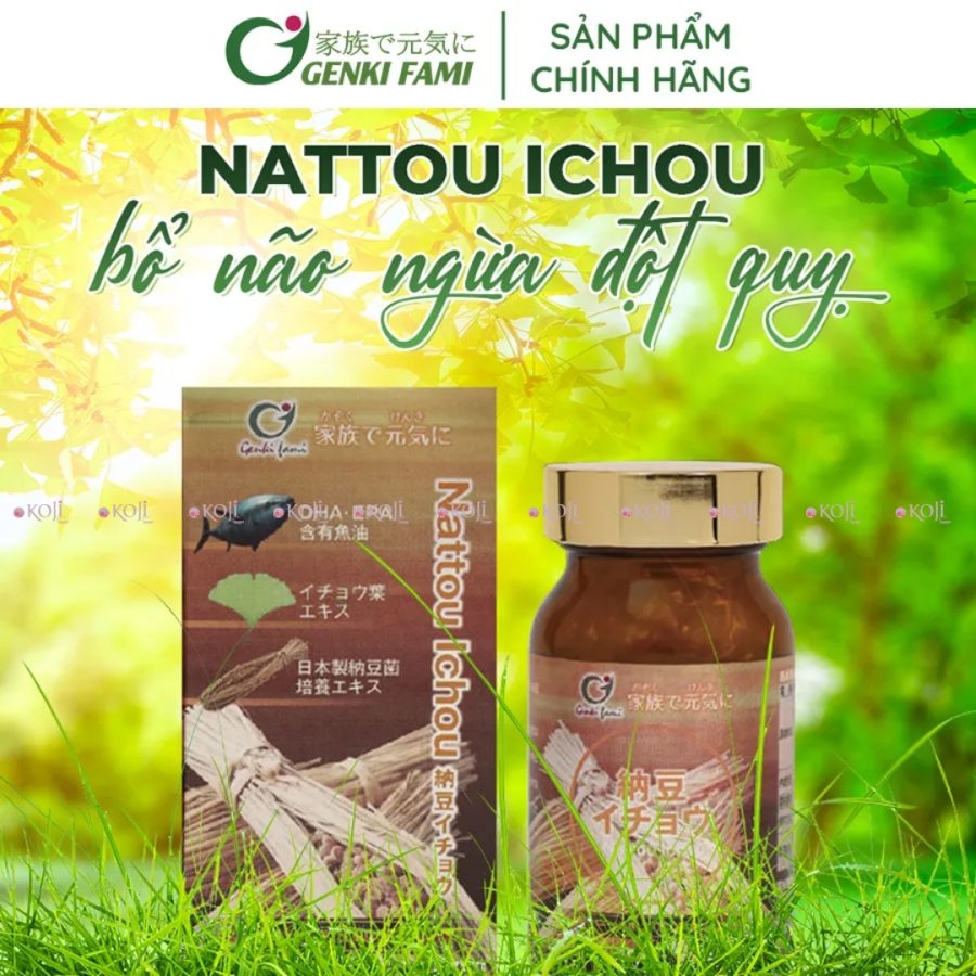 Viên uống chống đột quỵ Genkifami Natto Ichou 90 viên