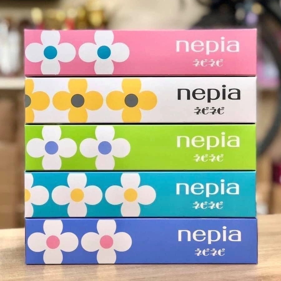 Giấy ăn khô Nepia hình hoa set 5 hộp Nhật Bản