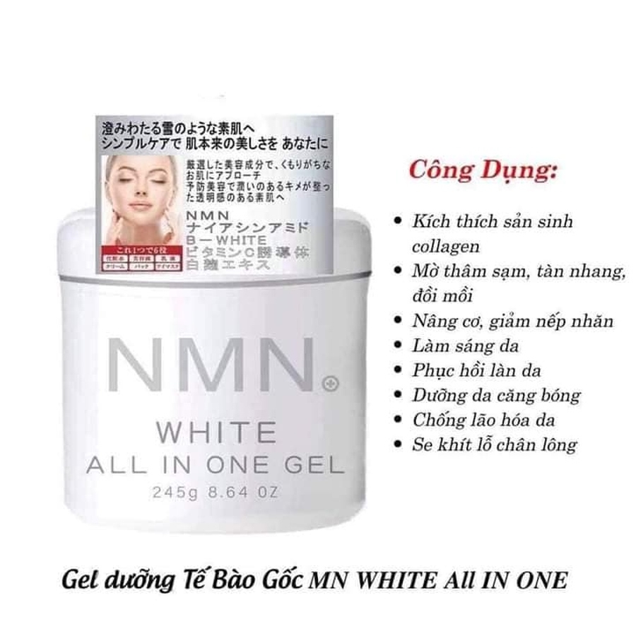 Gel dưỡng ẩm NMN White All-in-One dạng gel dưỡng ẩm, làm sáng da 245g
