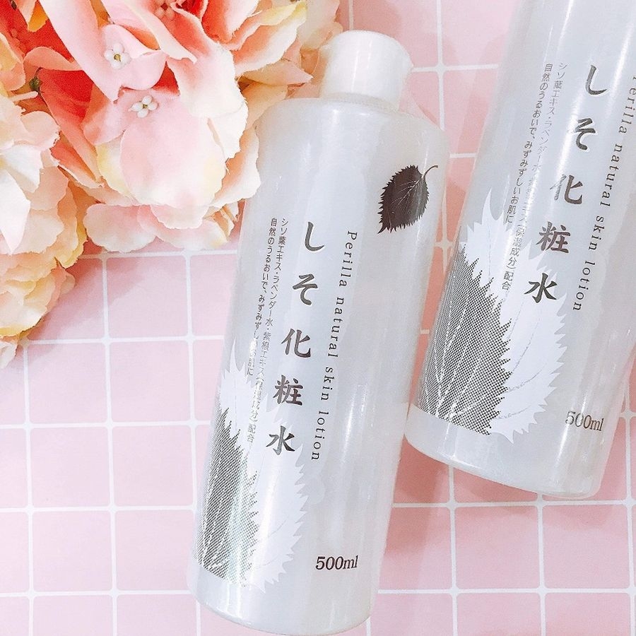 Nước hoa hồng tía tô Dokudami Perilla Natural Skin Lotion 500ml