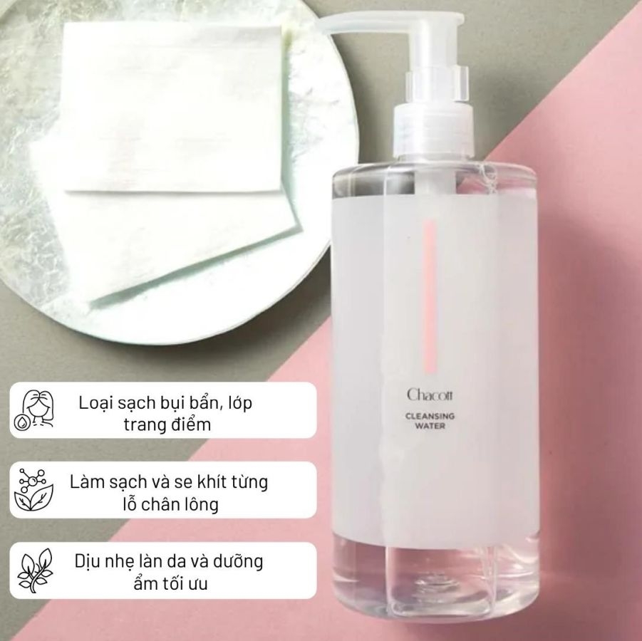 Nước tẩy trang Chacott Cleansing water 500ml