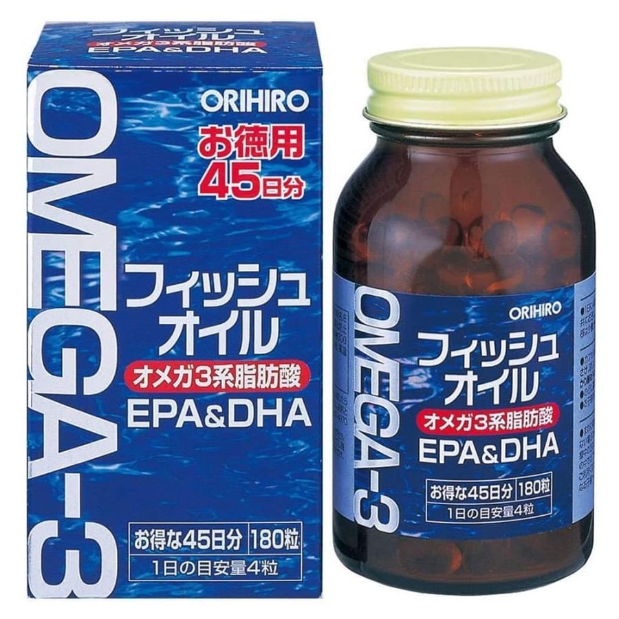Viên uống dầu cá Omega-3 Orihiro 180v