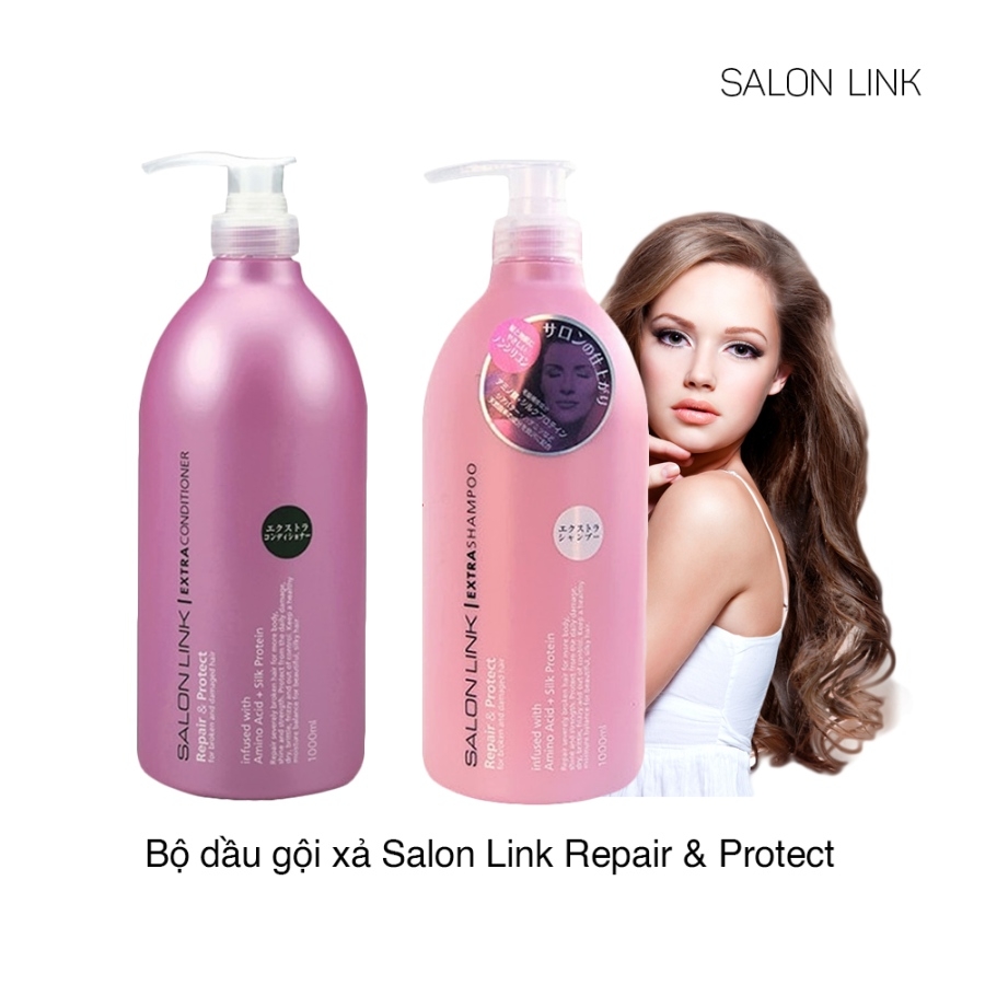Cặp Dầu gội & Dầu xả Salonlink 1000ml phục hồi và bảo vệ tóc