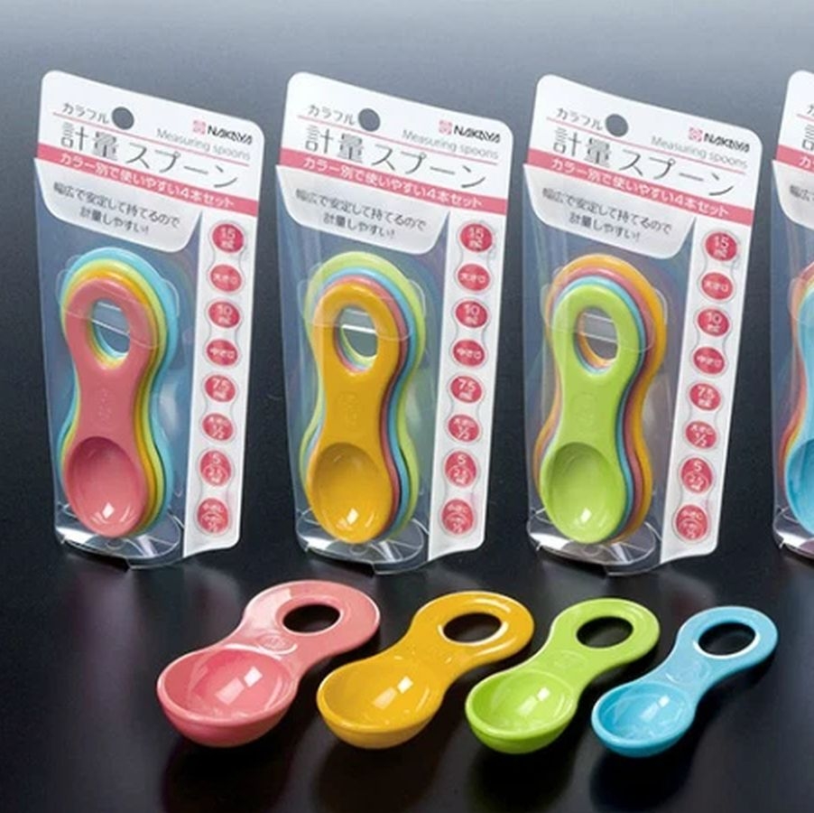 Set 4 thìa đong gia vị màu sắc