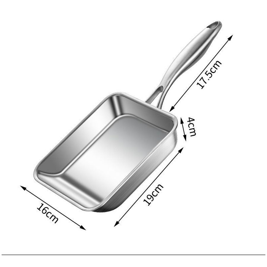 Chảo inox vuống Seka SK6020 dùng cho mọi loại bếp