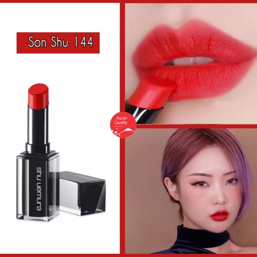 Son Shu Uemura Rouge Unlimited Matte AM RD 144 - đỏ tươi