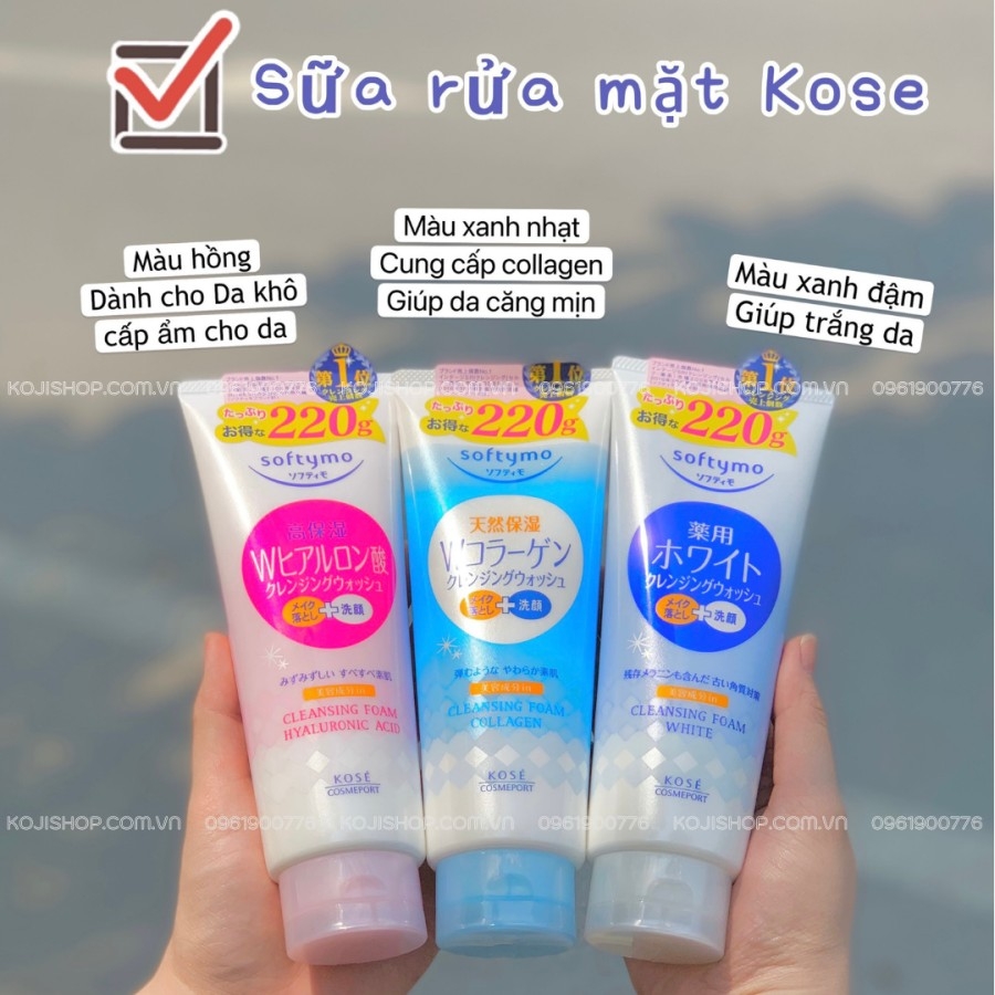 Sữa rửa mặt Kose Softymo 220g