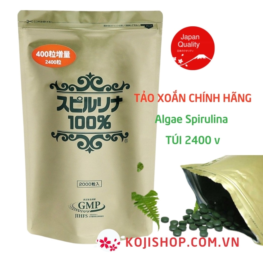 Viên uống tảo xoắn Algae Spirulina gói 2400 viên