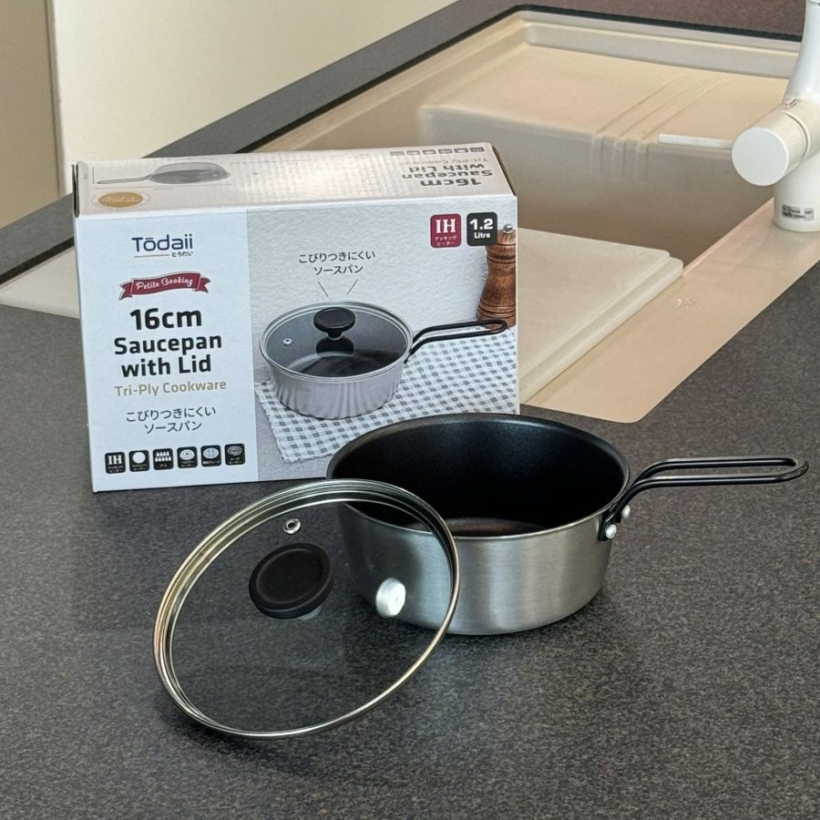 Quánh chống dính phủ inox 3 lớp liền đáy Tri-Ply Todaii nắp kính