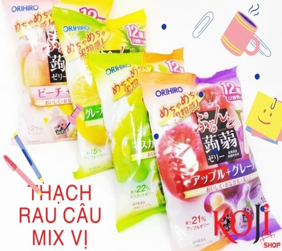 Thạch rau câu Orihiro 240g mix vị trái cây