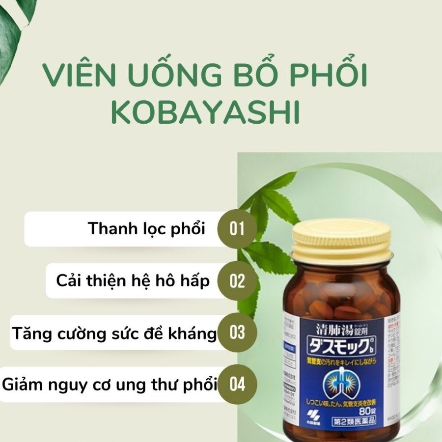 Viên uống bổ phổi Kobayashi 80 viên