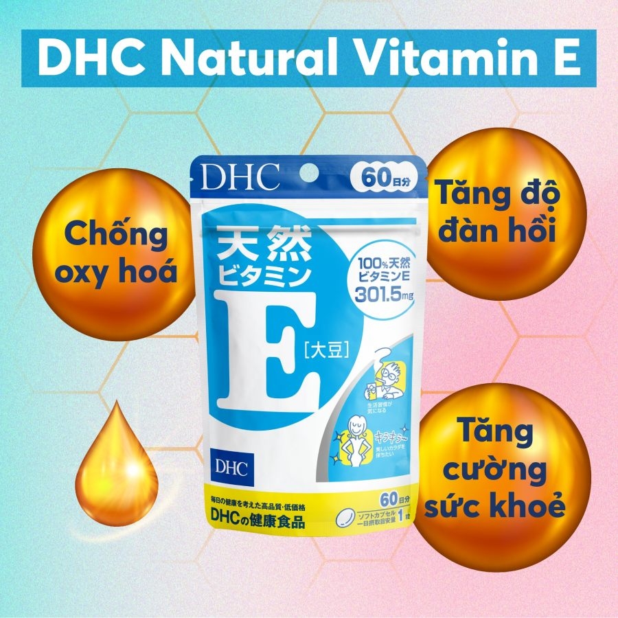 Viên uống DHC Vitamin E tự nhiên 60 viên 60 ngày