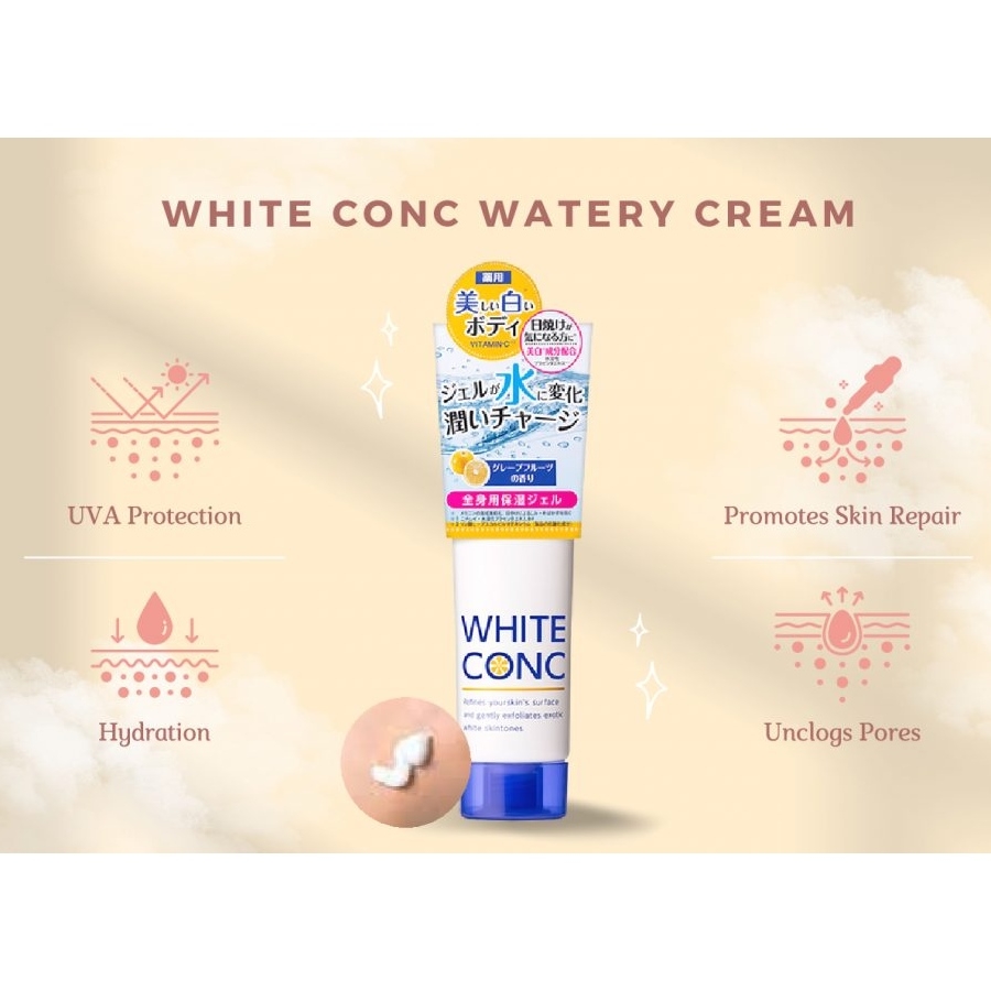 Kem dưỡng thể White Conc Watery Cream dưỡng trắng da dành cho ban đêm tuýp 90g