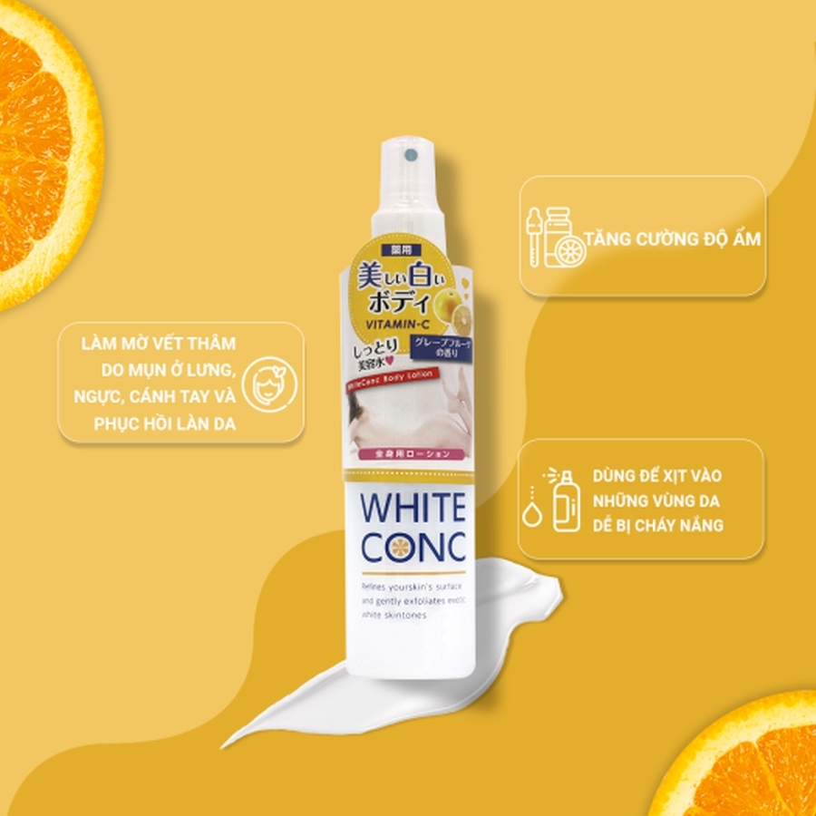 Xịt trắng da dưỡng thể White Conc