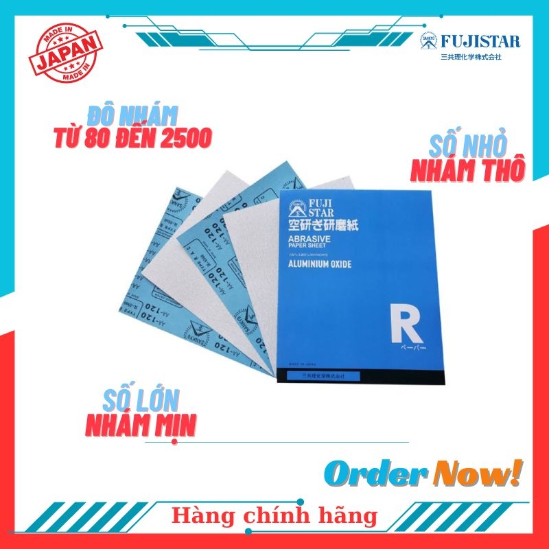 Giấy nhám RAC P180 Sankyo - Fujistar - Nhật Bản