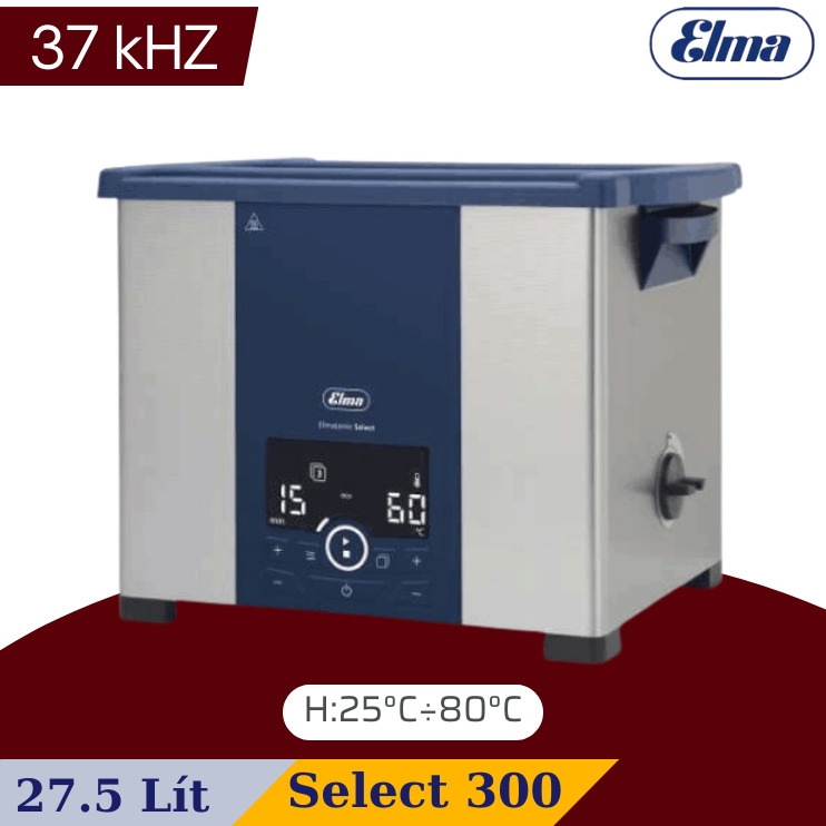 Bể rửa siêu âm Elma Select 300 dung tích bể 27.5L