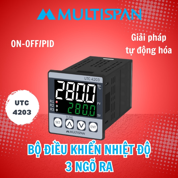 Bộ Điều Khiển Nhiệt Độ Multispan 3 Ngõ Ra UTC - 4203