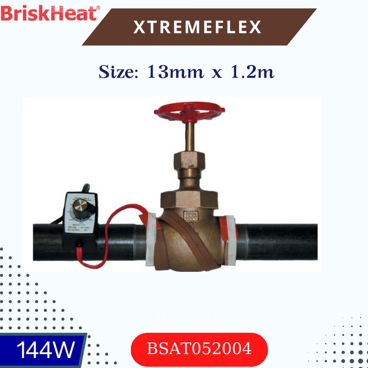 Dây gia nhiệt tích hợp điều khiển phần trăm công suất nhiệt 13mmx1.2m 144W (BSAT)