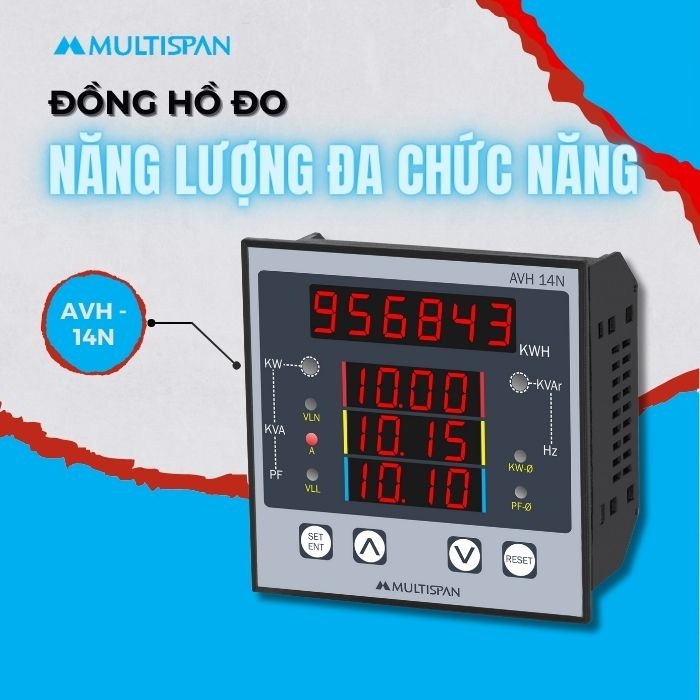 Đồng hồ đo năng lượng đa chức năng AVH-14N Multispan