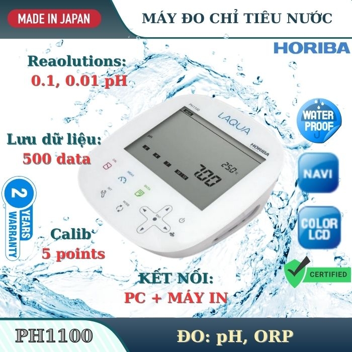 Máy đo chỉ tiêu nước Horiba model pH1100