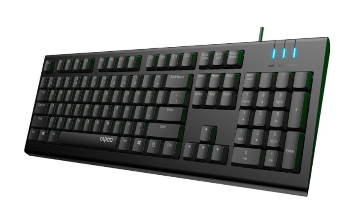 Bàn phím vi tính có dây Rapoo NK1800 màu đen