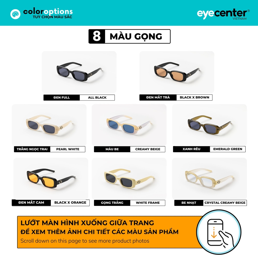 [S45] [20305 - 86658] Kính mát Crystal UV chính hãng EYECENTER nhiều màu 86658 by Eye Center Vietnam